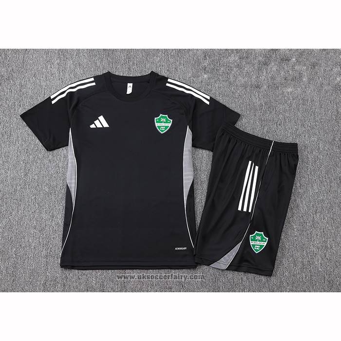 Tracksuit Al-ahli Saudi Short Sleeve 2025-2026 Black - Shorts